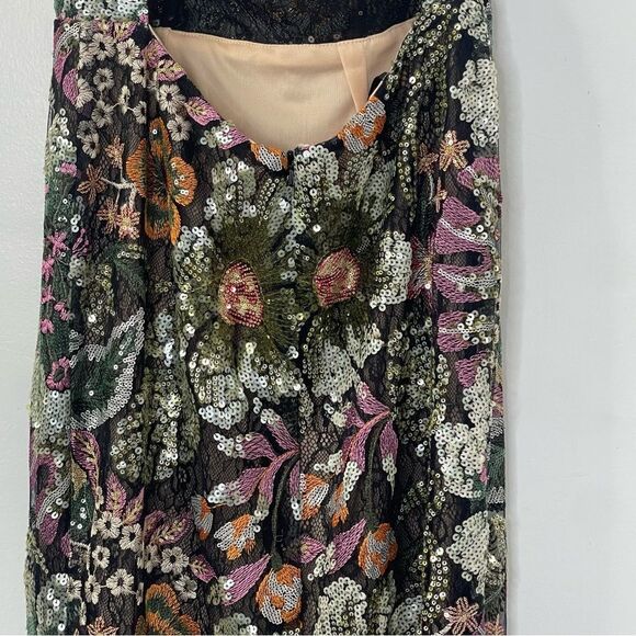 Mac Duggal 49574 Size 6 Embellished Floral Garden One Shoulder Thigh Slit Gown - Picture 13 of 16